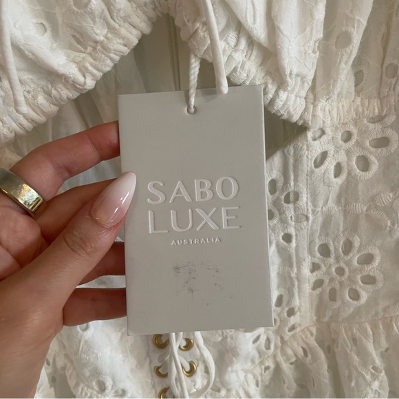 Saboskirt Luxe Leyton Eyelet Mini Dress - Picture 9 of 14